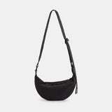 AllSaints Half Moon Nylon Crossbody Bag in Black