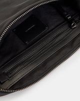 AllSaints Half Moon Nylon Crossbody Bag in Black