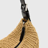 AllSaints Half Moon Waxed Cotton Shoulder Bag In Natural Brown