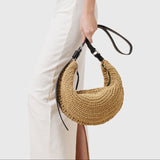AllSaints Half Moon Waxed Cotton Shoulder Bag In Natural Brown