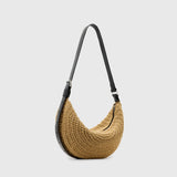 AllSaints Half Moon Waxed Cotton Shoulder Bag In Natural Brown