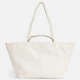 AllSaints Hannah Leather Studded Tote Bag Salt Lake White