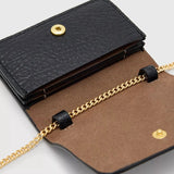AllSaints Honore Grained Leather Crossbody Bag In Black