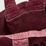 AllSaints Izzy Denim Logo Tote Bag in Raspberry Pink