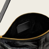 AllSaints Jean Rey Leather Shoulder Bag in Black