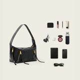AllSaints Jean Rey Leather Shoulder Bag in Black