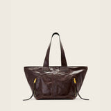AllSaints Jean Rey Leather Tote Bag in Cognac Brown