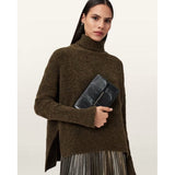 AllSaints Jupiter Leather Crossbody Bag In Black
