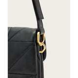 AllSaints Jupiter Small Quilt Crossbody Bag In Black