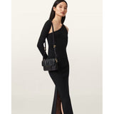 AllSaints Jupiter Small Quilt Crossbody Bag In Black