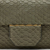AllSaints Jupiter Snake Effect Leather Crossbody Bag In Military Green