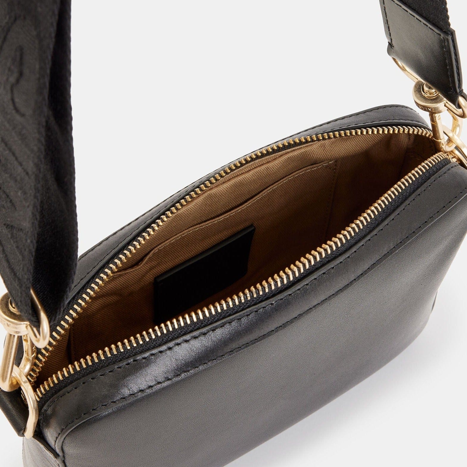 AllSaints Lucile Leather Crossbody Bag in Black