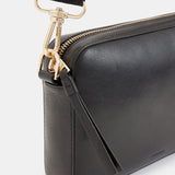 AllSaints Lucile Leather Crossbody Bag in Black