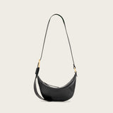 AllSaints Luna Slouchy Leather Crossbody Bag in Black