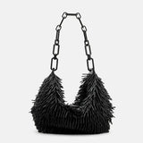 AllSaints Madea Chain Strap Beaded Bag in Black