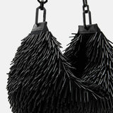 AllSaints Madea Chain Strap Beaded Bag in Black