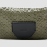 AllSaints Madea Snake Crossbody Bag In Military Green