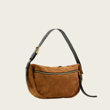 AllSaints Noemie Suede Shoulder Bag In Tobacco Brown