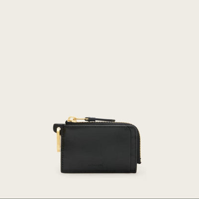 AllSaints Remy Leather Wallet In Black