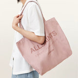 AllSaints Underground Logo Printed Tote Bag Bramble Pink