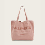 AllSaints Underground Logo Printed Tote Bag Bramble Pink