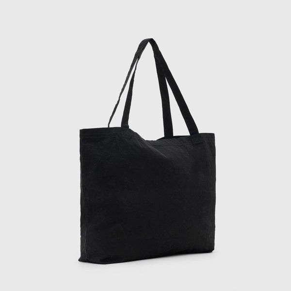 AllSaints Underground Logo Printed Tote Bag In Jet Black/Blue