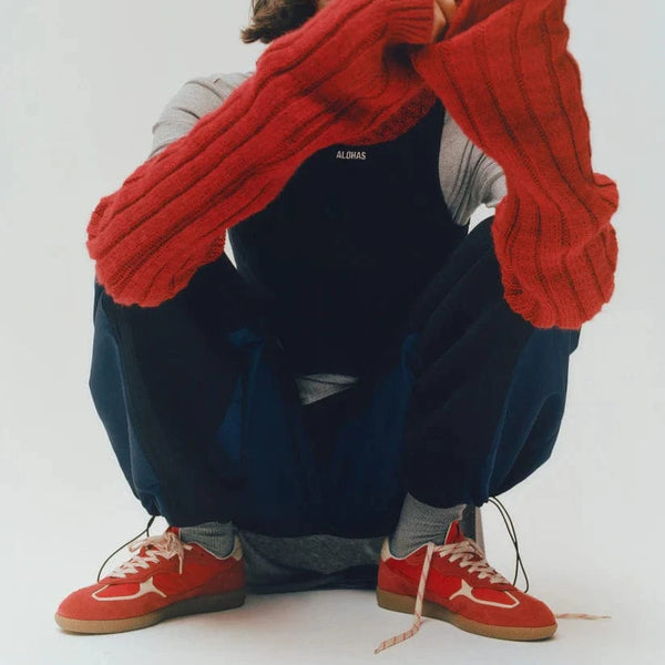 Alohas Tb.490 Rife Sheen Red Leather Sneakers
