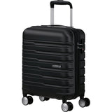 American Tourister Flashline 45cm 4 Wheel Spinner Suitcase In Shadow Black