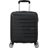 American Tourister Flashline 45cm 4 Wheel Spinner Suitcase In Shadow Black