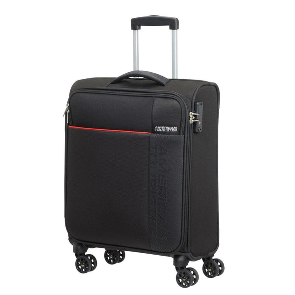 American Tourister Fun Cruise Cabin Spinner In Black And Red
