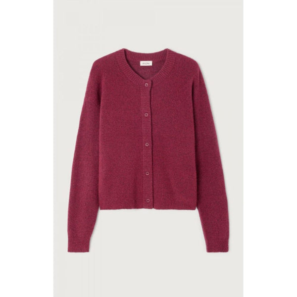 American Vintage Cardigan Damsville In Burgundy