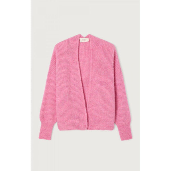 American Vintage Cardigan East In Bubble Pink Marled