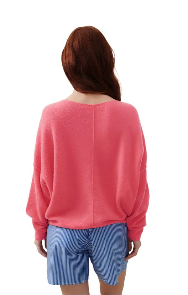 American Vintage Damsville Long Sleeve Pullover in Rose