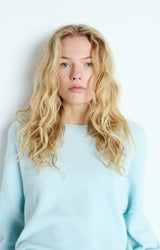 American Vintage Damsville Scoop Neck Jumper in Crystal Blue