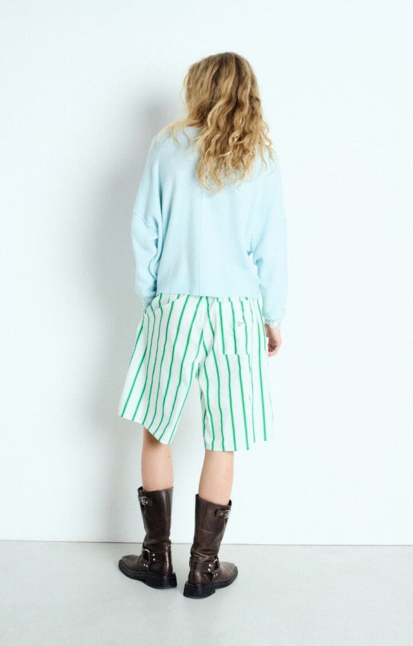 American Vintage Damsville Scoop Neck Jumper in Crystal Blue