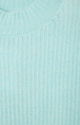 American Vintage East Long Sleeve Knit Jumper in Crystal Blue