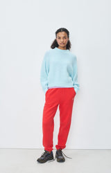 American Vintage East Long Sleeve Knit Jumper in Crystal Blue