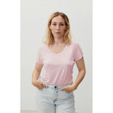 American Vintage Jacksonville SS In Guimauve In Pale Pink