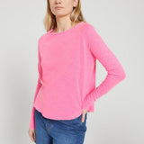 American Vintage Sonoma Boat Neck T-shirt In Acid Pink