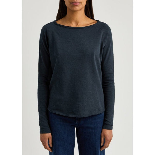 American Vintage Sonoma Slubbed Cotton Top In Navy