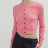 American Vintage Women's Cardigan Razpark in Candy Pink Melange