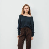American Vintage Women's Jumper Damsville in Navy Blue Black Melange