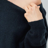 American Vintage Women's Jumper Damsville in Navy Blue Black Melange