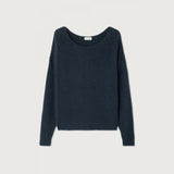 American Vintage Women's Jumper Damsville in Navy Blue Black Melange