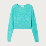 American Vintage Women’s Jumper Nuggy in Fluo Turquoise Mélange
