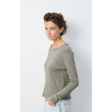 American Vintage Women's LS T-Shirt Sonoma In Heather Grey
