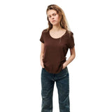 American Vintage Women's T-shirt Jacksonville in Vintage Brownie