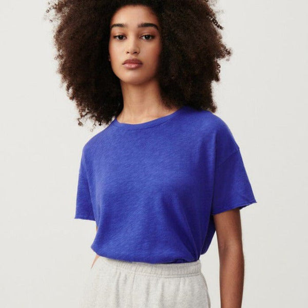 American Vintage Women's T-Shirt Short Sleeves Sonoma in Vintage Royal Blue
