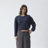 American Vintage Women's t-shirt Sonoma in Navy Blue Vintage