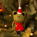 Amica Felt Christmas Frog With Hat